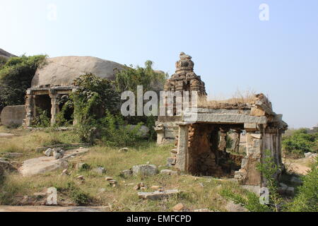 Vijayanaga (Hampi), un patrimonio mondiale UNESCO sito archeologico nell India meridionale Foto Stock