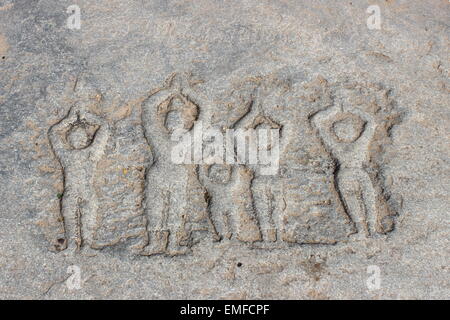 Vijayanaga (Hampi), un patrimonio mondiale UNESCO sito archeologico nell India meridionale Foto Stock