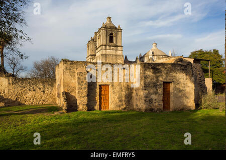 Missione Concepcion su San Antonio il sentiero della missione Foto Stock