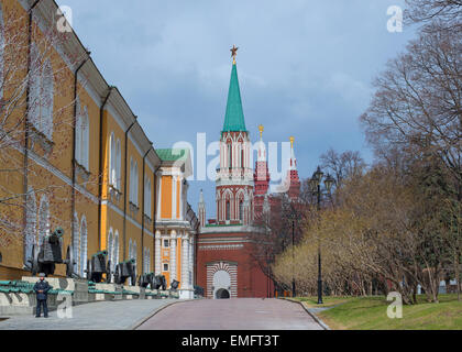 Il Cremlino San Nicolas Tower a Mosca, Russia Foto Stock