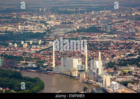 GKM power plant Mannheim, Schwetzingen, Baden-Württemberg, Germania Foto Stock