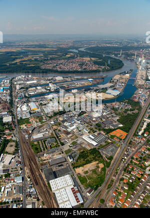 Rhein Chemie Rheinau Harbour, Mannheim, Baden-Württemberg, Germania Foto Stock