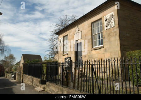 Moot Hall Chapel Lane Wirksworth è un edificio classificato di grado II. Il luogo d'incontro della Great Barmote Court un corpo che è stato istituito per regolare l'industria mineraria locale del Peak District. Wordsworth, Derbyshire, Inghilterra 2015 2010s UK HOMER SYKES Foto Stock