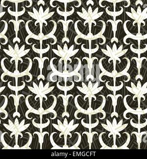 Abstract floral seamless pattern. Ornamento classico in stile retrò Illustrazione Vettoriale