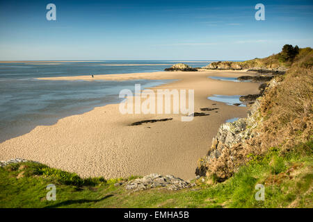 Regno Unito Galles, Gwynedd, Porthmadog, Borth-Y-Gest, Pen y Banc Riserva Naturale spiaggia Foto Stock