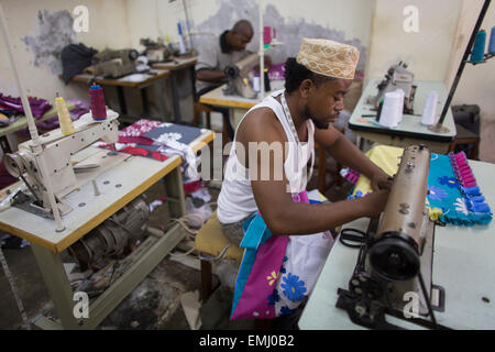 Adattare al lavoro a Zanzibar Foto Stock