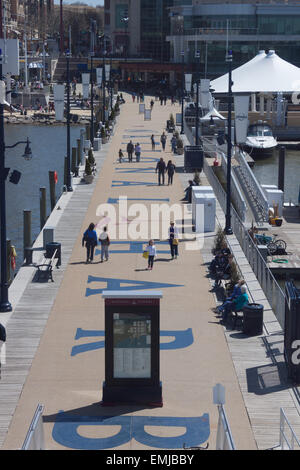 Wharf a Porto Nazionale, Maryland Foto Stock