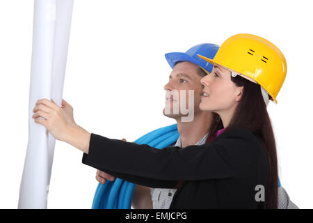 Architetto e costruttore Foto Stock