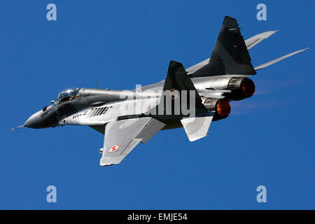 MiG 29 dalla Polonia Air Force durante la visualizzazione di aria Foto Stock