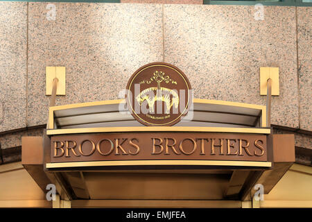 Brooks Brothers negozio di fronte Boston. Foto Stock