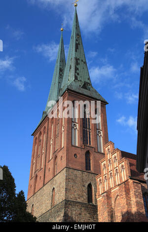 Germania, Berlino, Nikolaiviertel, la chiesa di San Nicola, Foto Stock