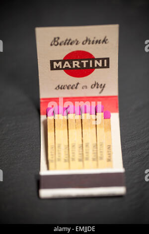 Vintage pubblicità Matchbook Martini dolce e secco Foto Stock