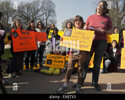 NYC Opt-Out rally in Prospect Park a Brooklyn, NY, 21 aprile 2015. Foto Stock