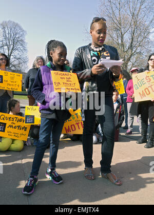 NYC Opt-Out rally in Prospect Park a Brooklyn, NY, 21 aprile 2015. Foto Stock