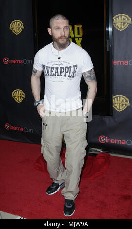 Las Vegas, Nevada, USA. Xxi Aprile, 2015. Attore Tom Hardy assiste la Warner Bros 2015 CinemaCon presentazione il 21 aprile 2015 al Caesars Palace Hotel & Casino di Las Vegas, Nevada. Credito: Marcel Thomas/ZUMA filo/Alamy Live News Foto Stock