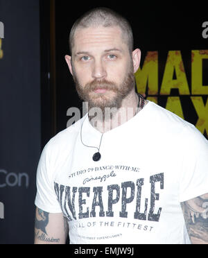 Las Vegas, Nevada, USA. Xxi Aprile, 2015. Attore Tom Hardy assiste la Warner Bros 2015 CinemaCon presentazione il 21 aprile 2015 al Caesars Palace Hotel & Casino di Las Vegas, Nevada. Credito: Marcel Thomas/ZUMA filo/Alamy Live News Foto Stock