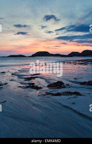 Twilight sull'isola di Iona, Ebridi Interne, Scozia Foto Stock