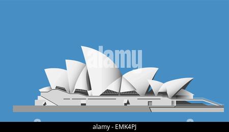 Illustrazione della Sydney Opera House e Vele - vettore Illustrazione Vettoriale