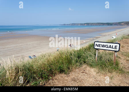 Newgale beach, Il Pembrokeshire Coast National Park Foto Stock