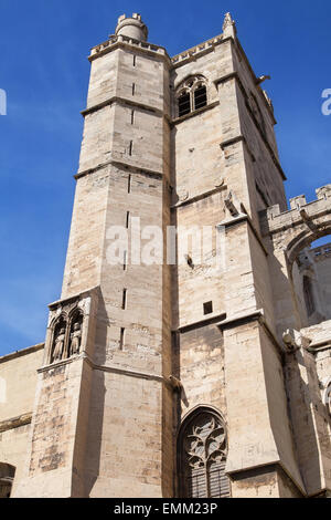 Torre Sud della Cattedrale di Narbonne, Francia. Foto Stock