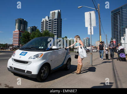 Auto elettrica2go noleggio in Vancouver Foto Stock