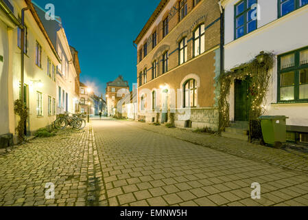 Inga Marie Nilssons gata - street nel centro della vecchia parte svedese di Malmo Foto Stock