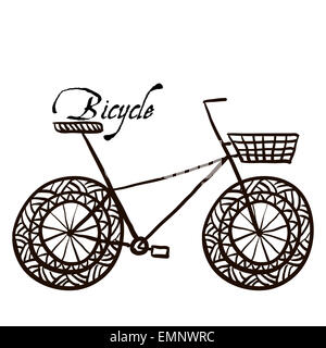 Disegno di un bicycleOE Foto Stock