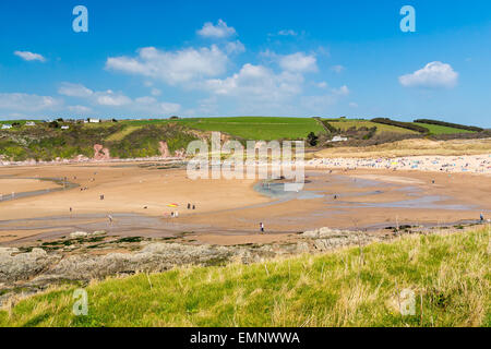 Affacciato sulla spiaggia di Bantham nel sud prosciutti Devon England Regno Unito Europa Foto Stock