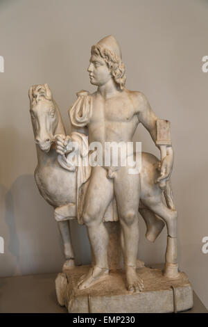 Statuette in marmo di Castore e Polluce (Dioskouri). Roman. Iii secolo D.C. Dettaglio. Metropolitan Museum of Art. New York. Stati Uniti d'America. Foto Stock