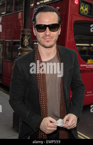 Londra, UK, 22 Aprile 2015 : Andrew Scott assiste all'apertura notturna il West End "Golem" a Trafalgar Studios di Londra. Foto di credito: Vedere Li/Alamy Live News Foto Stock