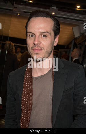 Londra, UK, 22 Aprile 2015 : Andrew Scott assiste all'apertura notturna il West End "Golem" a Trafalgar Studios di Londra. Foto di credito: Vedere Li/Alamy Live News Foto Stock