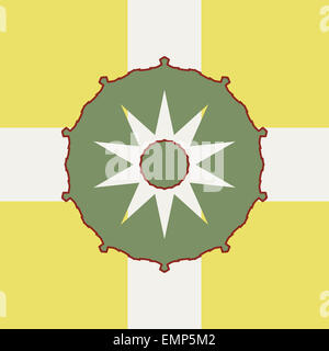 Abstract mandala orientali seamless pattern sul colore di sfondo Foto Stock