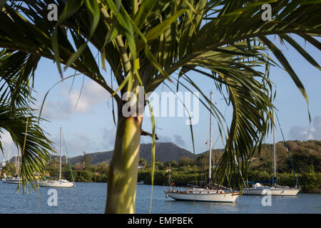 Nelson's Dockyard- patrimonio culturale sito &marina in English Harbour, Antigua. È parte del Parco Nazionale di Nelson's Dockyard. Foto Stock