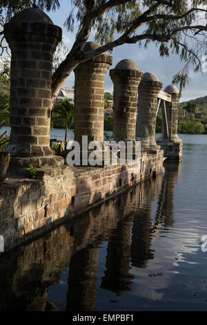 Nelson's Dockyard- patrimonio culturale sito &marina in English Harbour, Antigua. È parte del Parco Nazionale di Nelson's Dockyard. Foto Stock