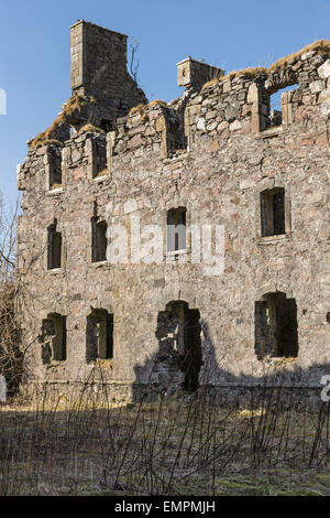 Storica la rovina della caserma Bernera a Glenelg maggiori informazioni in inglese in Scozia. Foto Stock