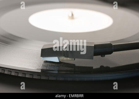 Dischi in Vinile o LP e record giocatore stilo Foto Stock