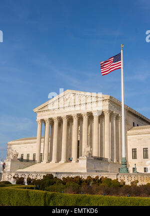 WASHINGTON, DC, Stati Uniti d'America - La Corte suprema degli Stati Uniti esterno dell'edificio. Foto Stock