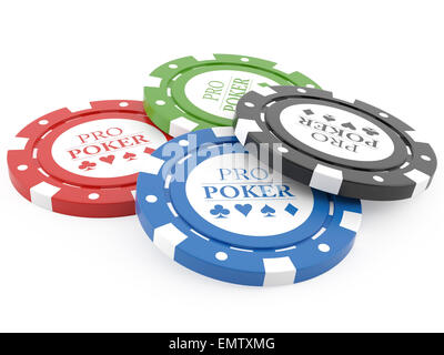 Illustrazione gruppo casino chips Foto Stock