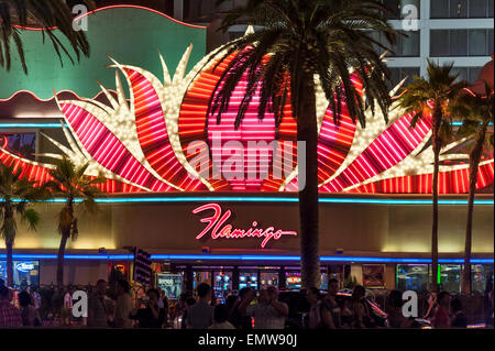 Las Vegas Strip di Las Vegas, Nevada - Flamingo in Las Vegas Strip Foto Stock