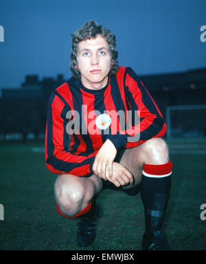 European Cup Winners Cup Semi finale prima gamba a Stamford Bridge. Città di Ian Bowyer prima della partita. Chelsea 1 v Manchester City 0. Il 14 aprile 1971. Foto Stock