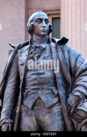 Albert Gallatin statua US Treasury Department Washington DC più lunga di noi tesoriere 1801 al 1814 sotto la guida dei presidenti Jefferson Foto Stock