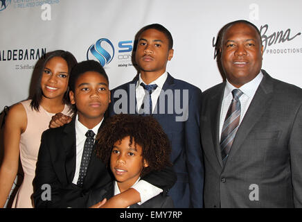 Nona edizione del denim & Diamonds per autismo €"Fundraiser - Arrivi con: Rodney Peete,Ryan Elizabeth Peete,Peete romana,Rodney Peete Jr,James Robinson Peete dove: Westlake Village, California, Stati Uniti quando: 20 Ott 2014 Foto Stock