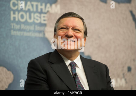 Il presidente della Commissione europea José Manuel Barroso: "Dieci anni alla guida della Commissione europea: alcune riflessioni sull'Europa", una lezione presso Chatham House. Dotato di: Jose Manuel Barroso dove: Londra, Regno Unito quando: 20 Ott 2014 Foto Stock