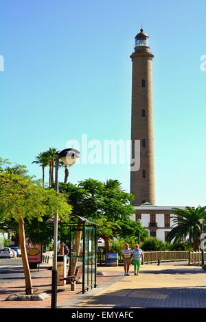 Faro di Maspalomas a Gran Canaria, Spagna. Foto Stock