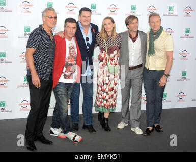 Spandau Ballet durante un photocall per il documentario 'Soul ragazzi di tutto il Mondo Occidentale' a Roma con: Spandau Ballet,Tony Hadley,Martin Kemp,Gary Kemp,Steve Norman,John Keeble dove: Roma, Italia Quando: 20 Ott 2014 Foto Stock