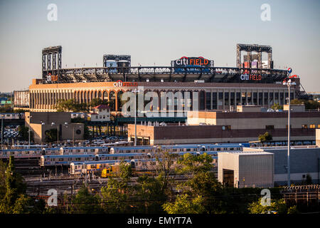 Vista dall'Arthur Ashe Stadium sul campo Città US Open QUEENS, NY 2009 Foto Stock