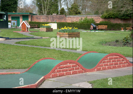 Crazy Golf, Haigh Hall, Wigan, England, Regno Unito, Gran Bretagna, Europa Foto Stock