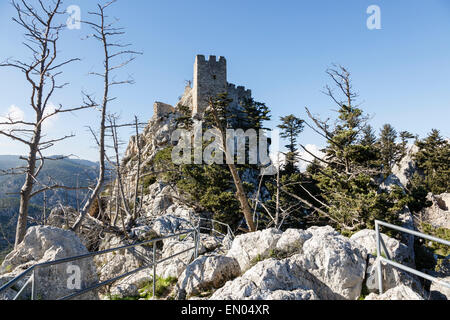 St Hilarion Castello, vicino (Girne Kyrenia), la parte settentrionale di Cipro Foto Stock