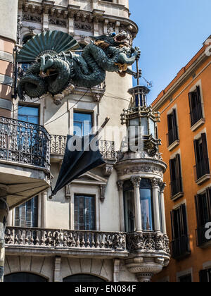 Casa Bruno Quadros, Barcellona, Spagna Foto Stock