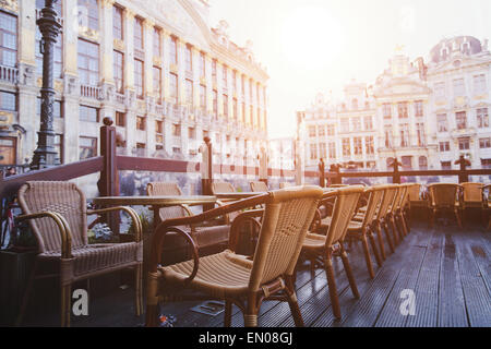 Cafe a Bruxelles, in Belgio Foto Stock